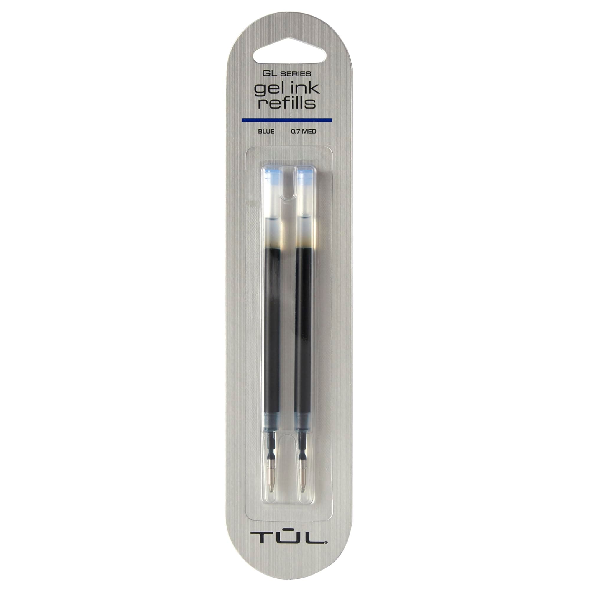 Gel Pen Refills, Medium Point, 0.7 mm, Blue Ink, Pack Of 2 Refills