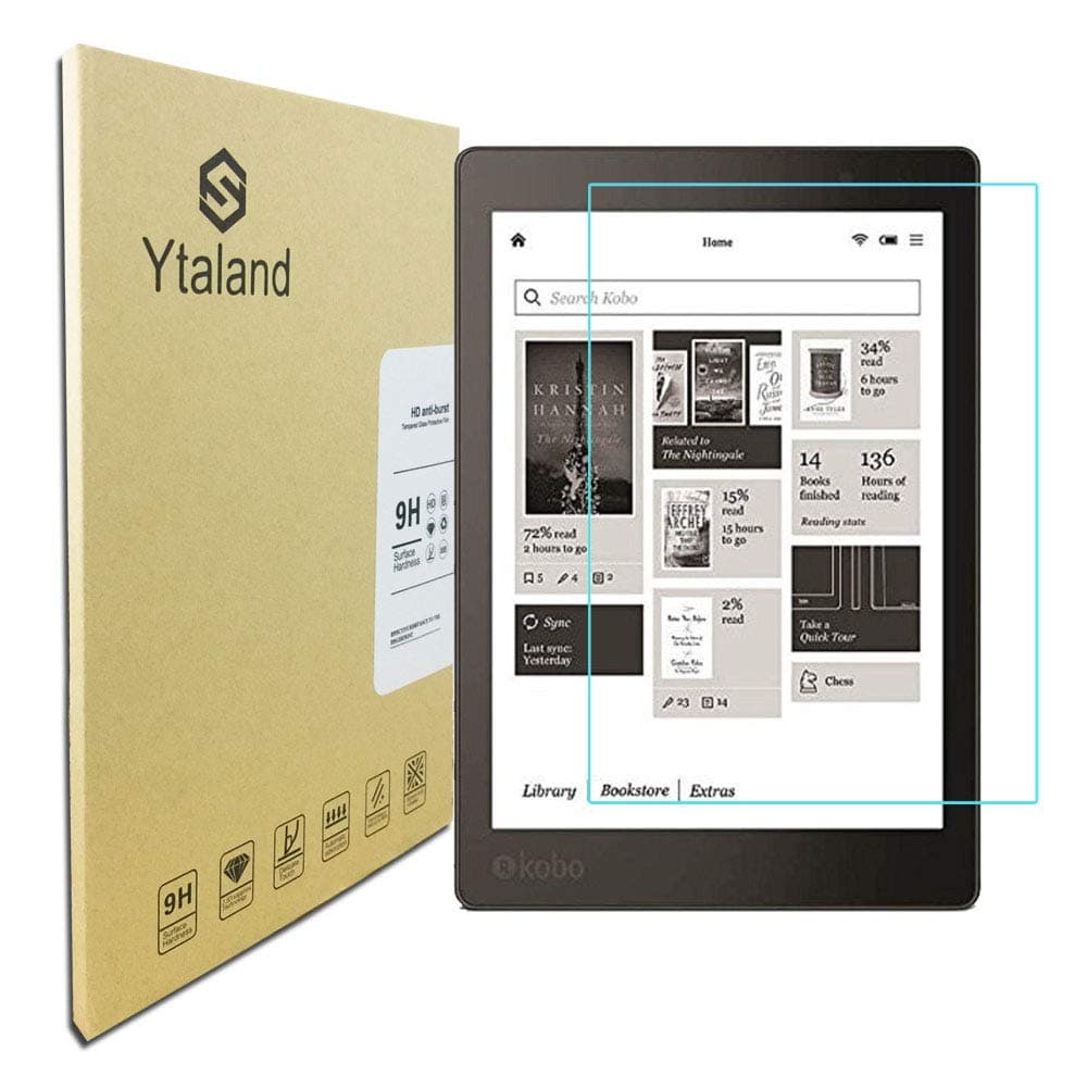 Tempered Glass Screen Protector for Kobo Aura One 7.8 Inch, Anti-Fingerprints, Anti-Scratch, Bubble Free Screen Protector for Kobo Aura One Kobo Aura 1, 7.8" Inch