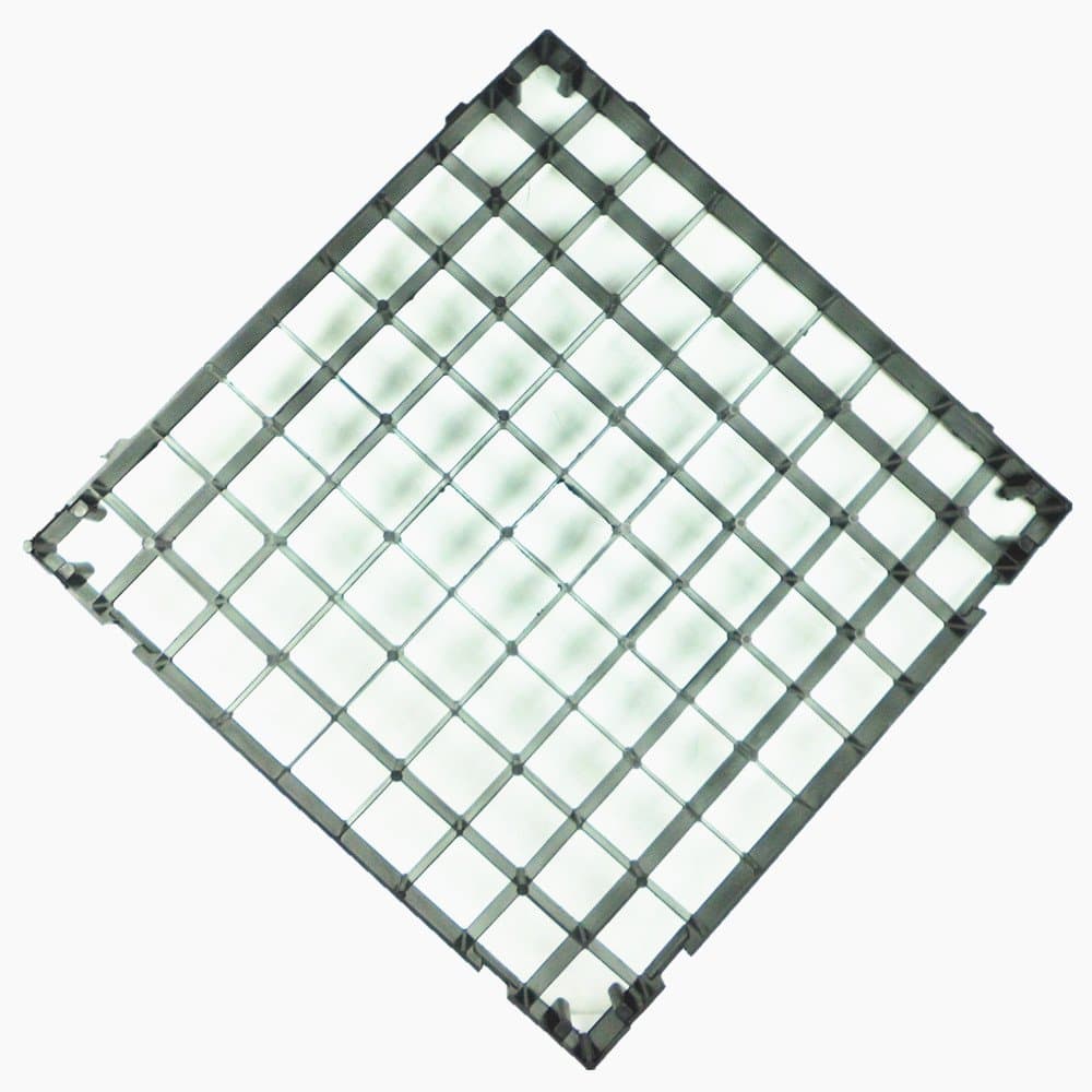 Castle Houseware SQUARE GRID Black Plastic Paving Driveway Turf Grass Lawn Path Gravel Protector Drainage Mat (2 Square Meter (8pcs))