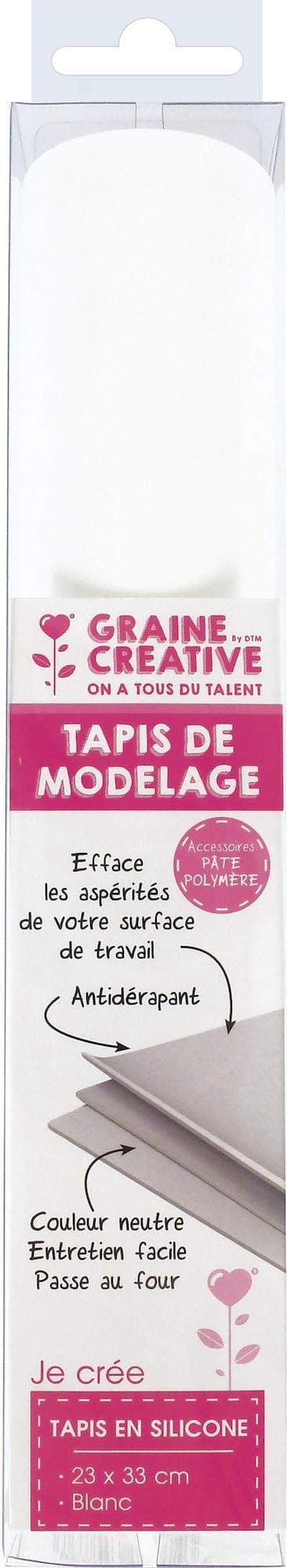 GRAINE CREATIVE Silicone Modelling Mat, Multicolored, 33 x 23 cm