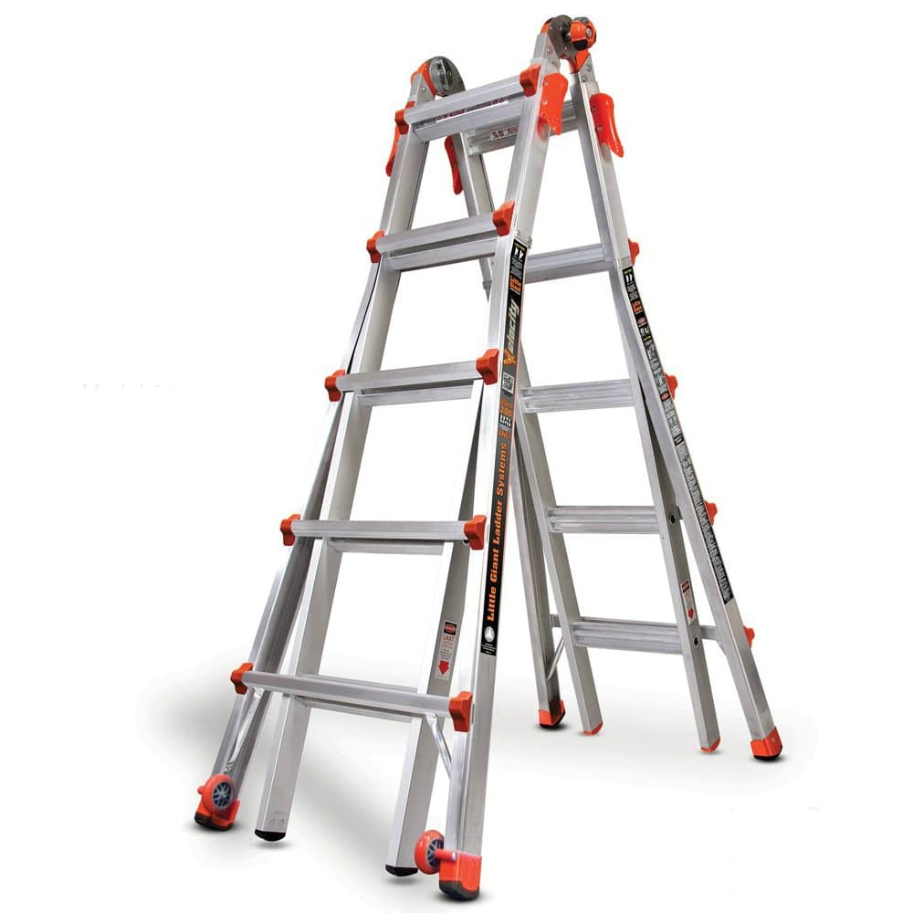Ladders, Velocity with Wheels, M26, 26 Ft, Multi-Position Ladder, Aluminum, Type 1A, 300 lbs Weight Rating, (15426-001)