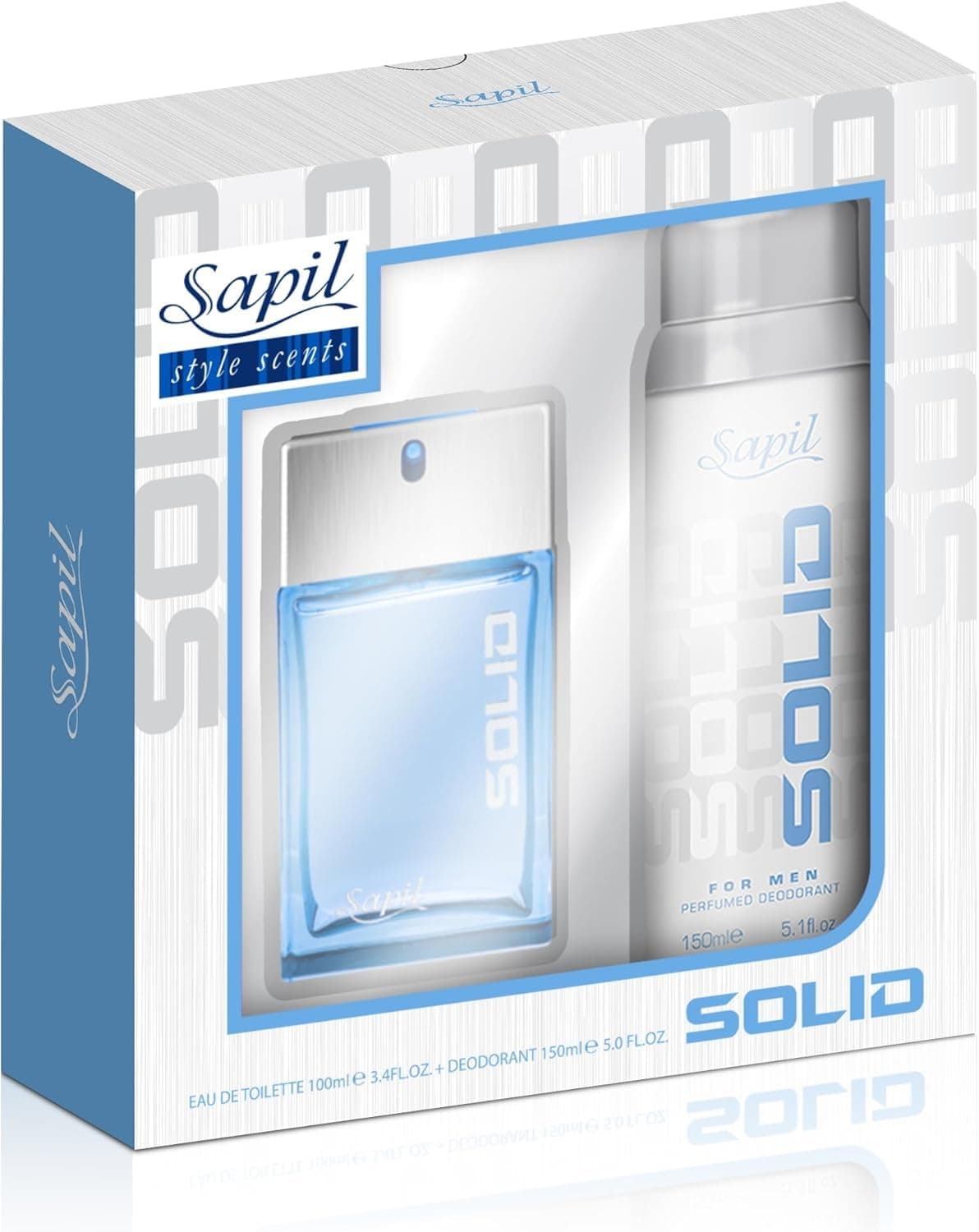 Sapil Solid For Men 100EDT and 150ml Deo Giftset
