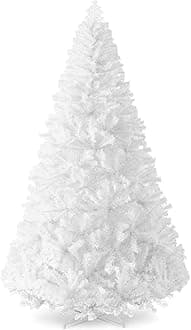 Best Choice Products Artificial Christmas Tree, 9ft Premium Unlit Pine Design, Dense Branches Realistic Holiday Décor​ w/Easy Assembly - White