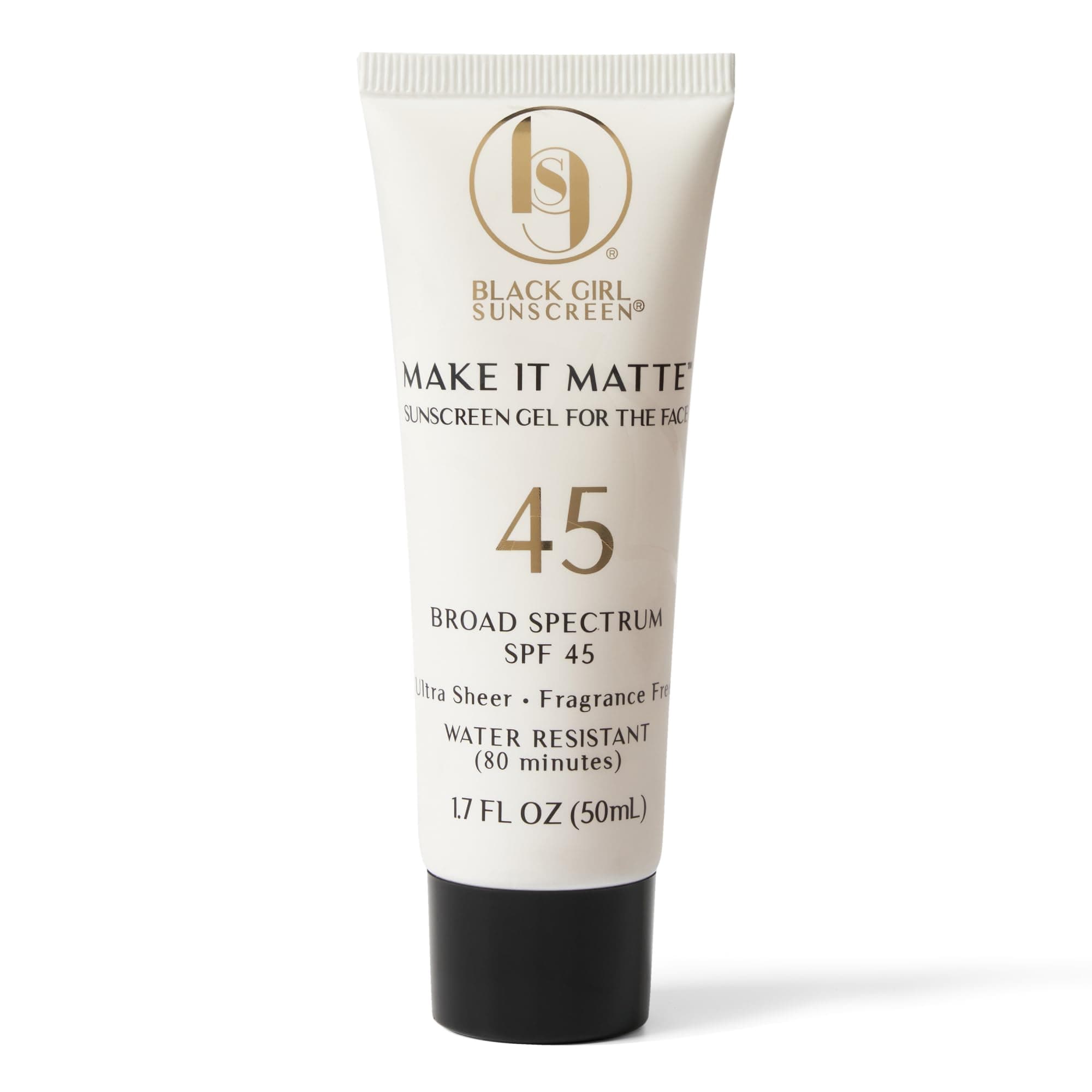 Make it Matte SPF 45 Gel Sunscreen for Face - SPF 45, Sun Protection for Skin, Travel Size, Water Resistant, Wear Under Makeup, No White Cast for Melanin Rich Skin - 1.7 fl oz