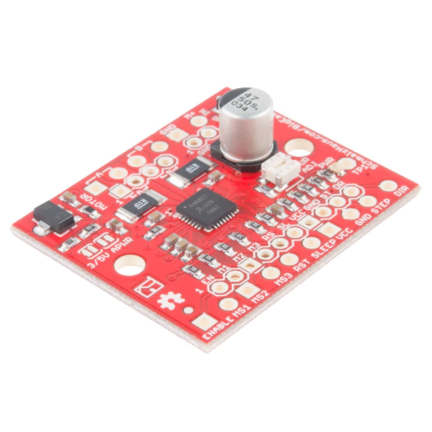 SparkFun Big Easy Driver Stepper Motor Driver Board for bi-Polar Stepper Motors up to a max 2A/Phase Maximum Motor Drive Voltage of Around 30V Includes on-Board 5V/3.3V Regulation Allegro A4988 Chip