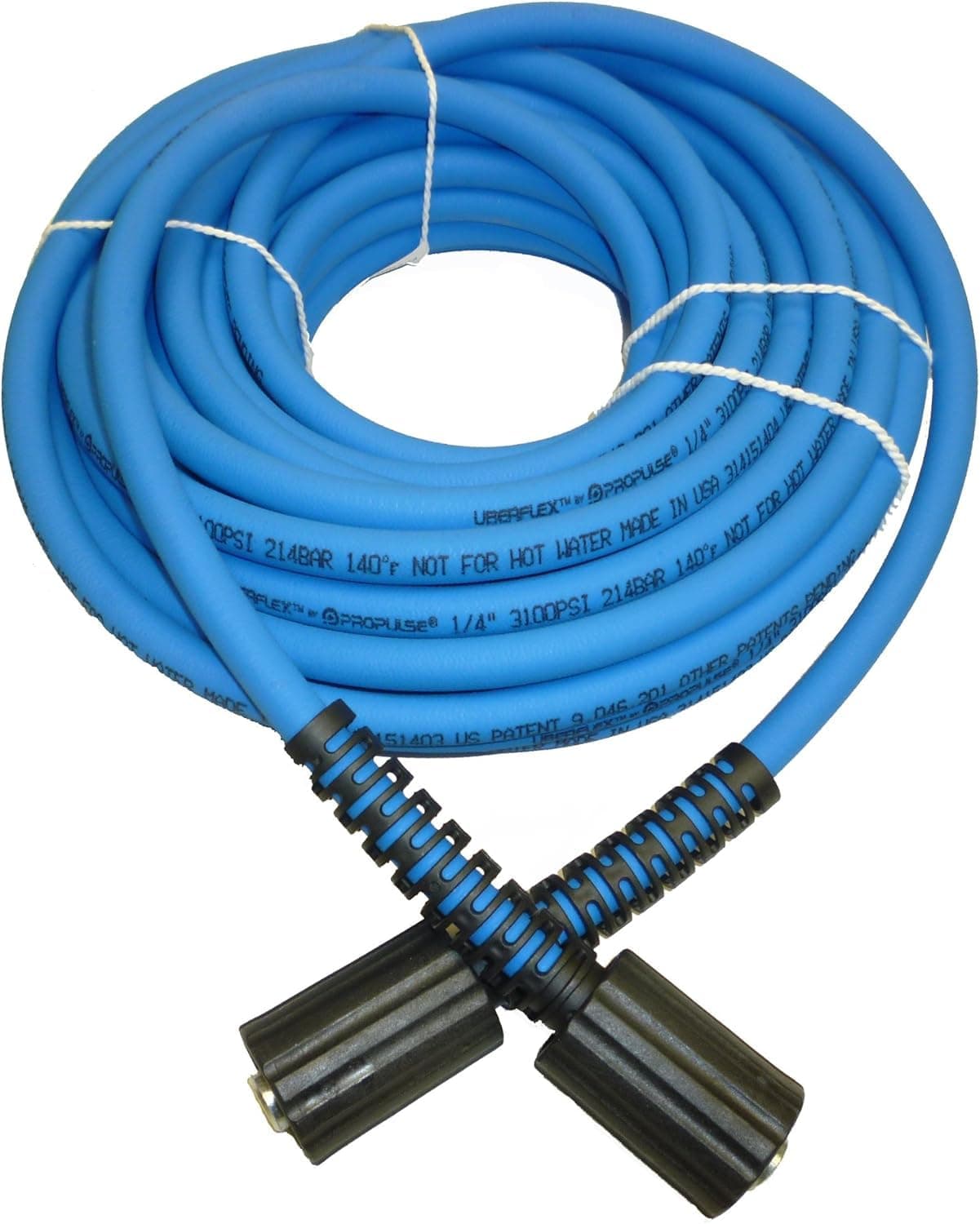 ProPulse UBERFLEX™ Kink Resistant Pressure Washer Hose 1/4" x 50' 3,100 PSI with (2) 22MM