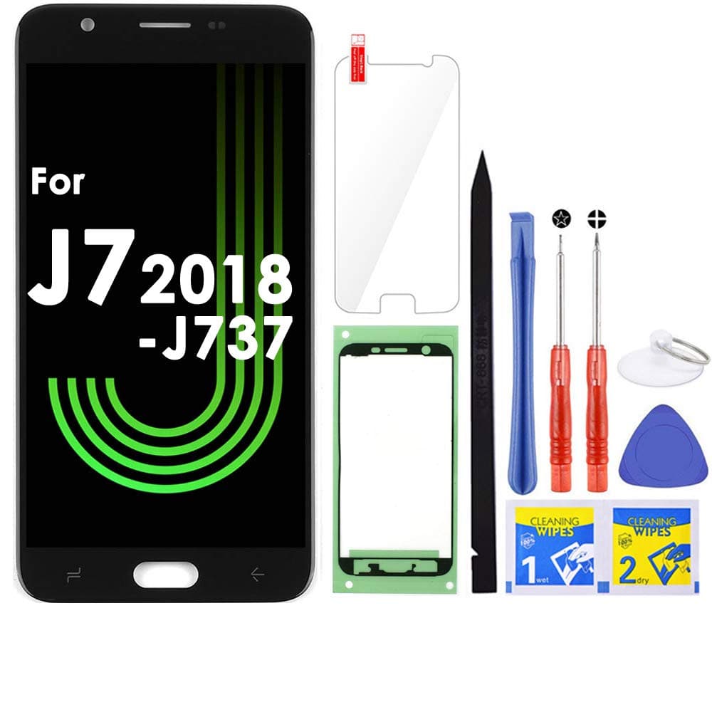 J7 Screen Replacement LCD Display Touch Digitizer Assembly for Samsung Galaxy J7 2018 SM-J737 J737A / J7 Refine 2018 J737P / J7 Crown S767VL /J7 Aero/ J7 V 2018 J737V J7 Star 2018 J737T (Black)
