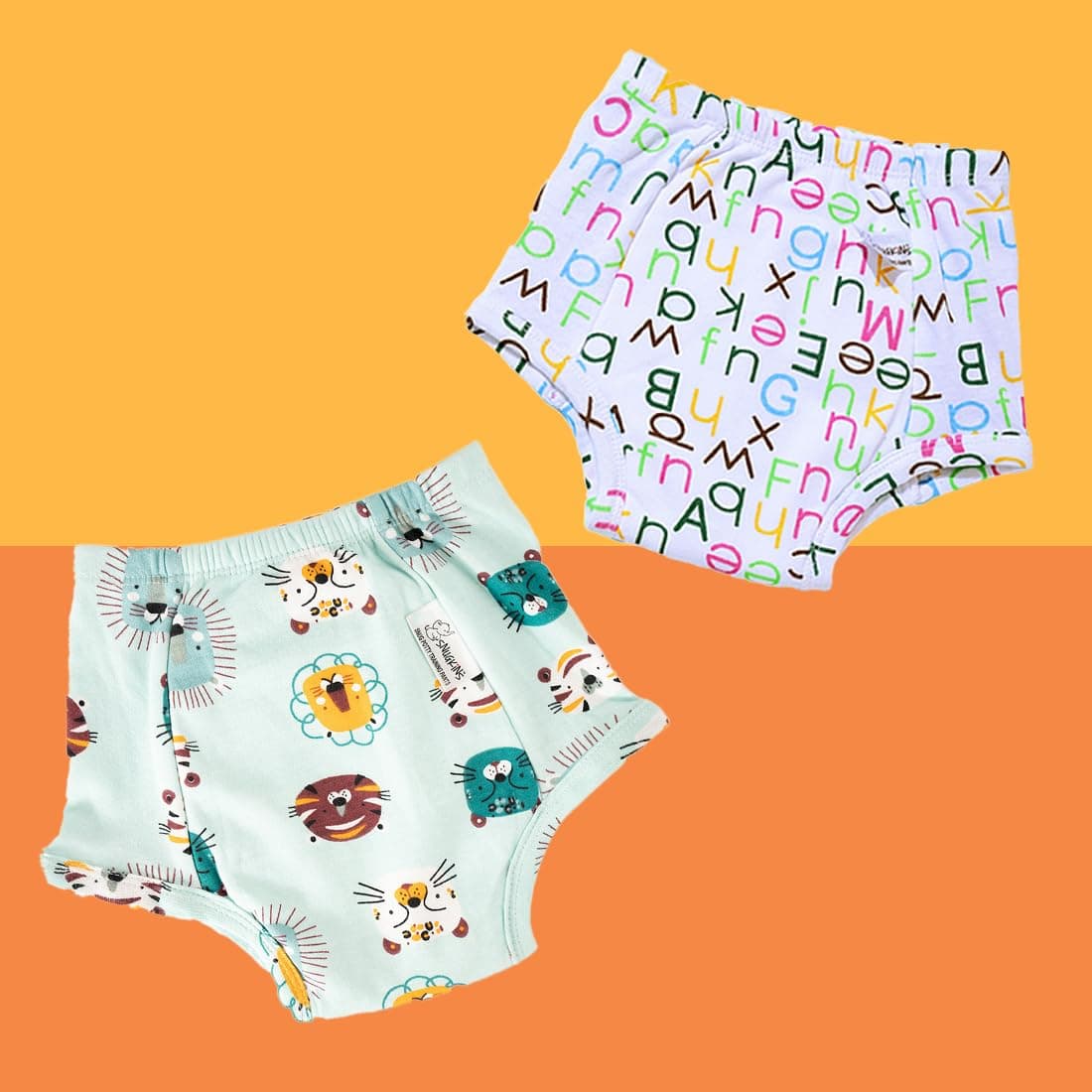 SNUGKINS Snug Potty Training Pull-up Pants for Babies/Toddlers/Kids | 100% Pure Cotton | Washable & Reusable | (Fits 9 Months to 6 Years) | Pack of 2, 3 & 4.