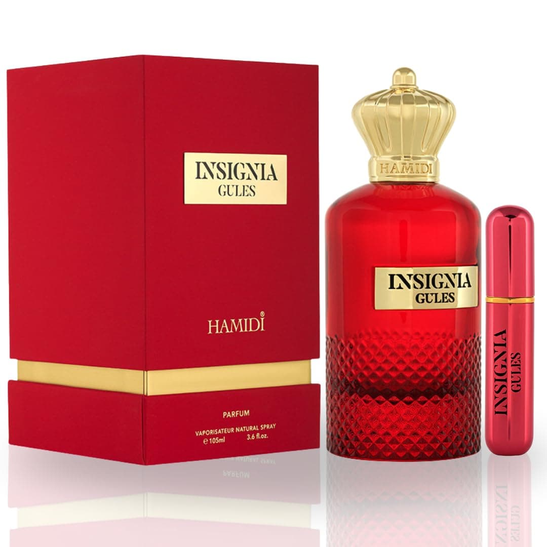 Hamidi INSIGNIA GULES Eau De Parfum Spray 105ML (3.5 OZ) - Long Lasting Perfume for Women & Men, Captivating & Harmonious Blend, Unisex Perfume