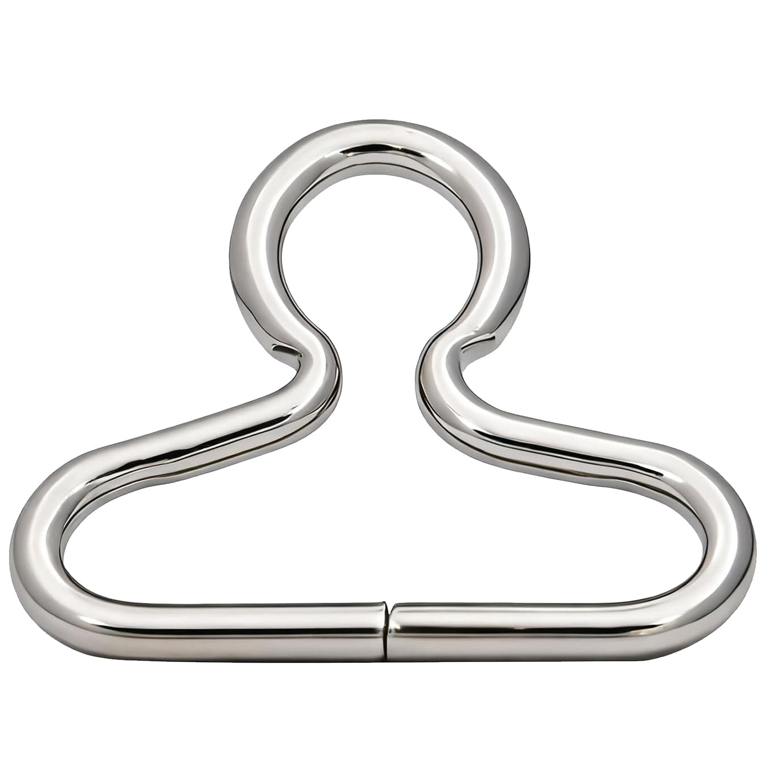 1.5"X0.4" Inner Oval Dimension with 0.45" Circular Hole Dia Triangle Ring Buckle for Strap