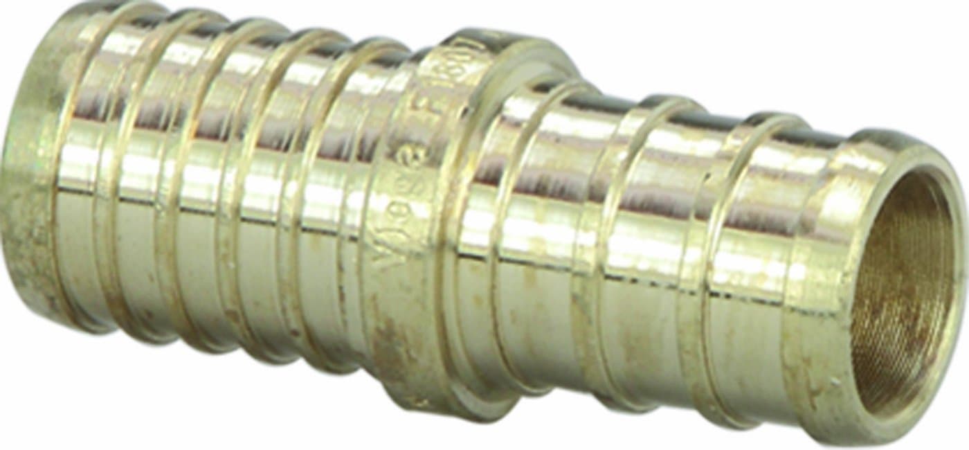 Viega 46620 PureFlow Zero Lead Brass PEX Crimp PB Adapter with 3/8-Inch by 3/8-Inch Crimp x PB, 100-Pack