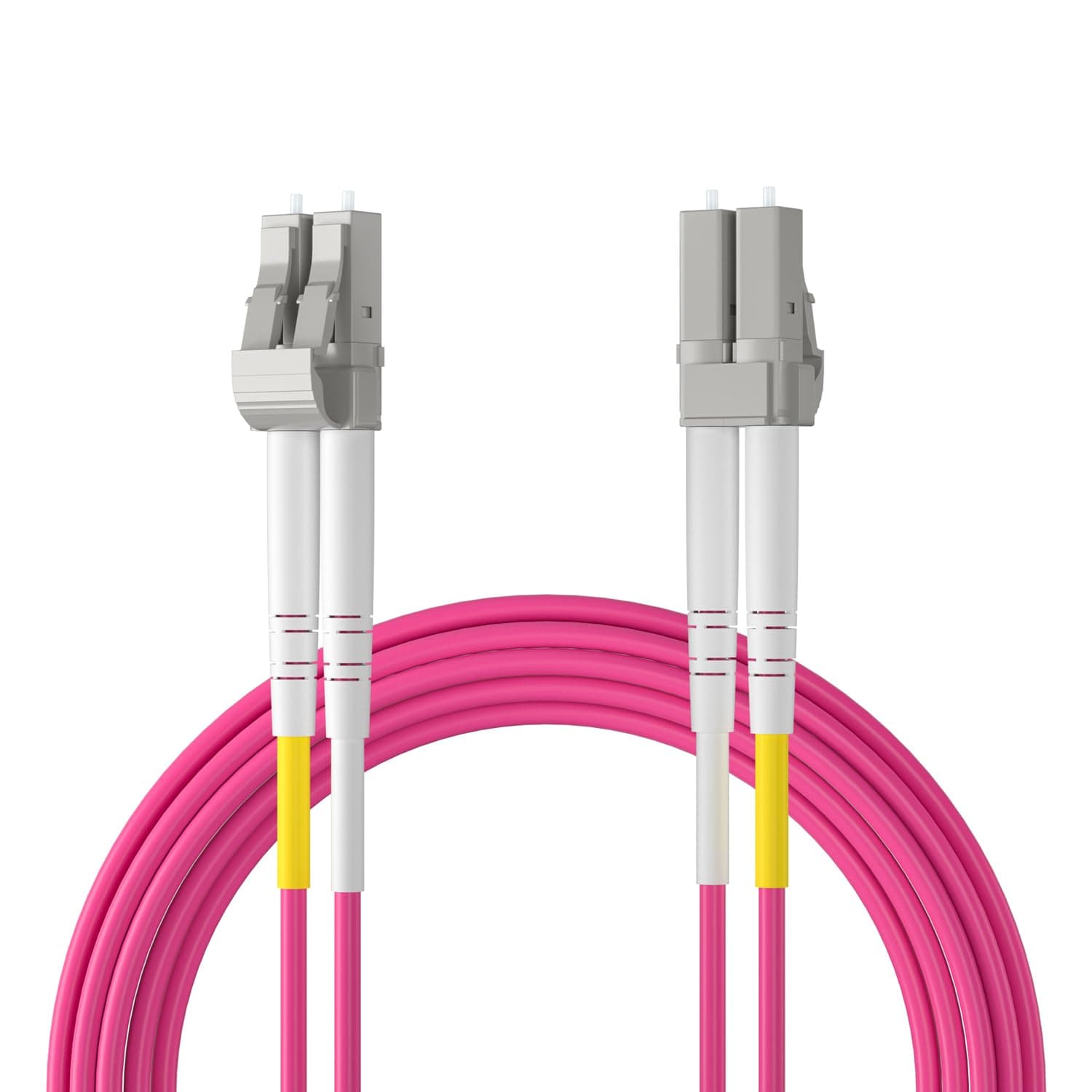 ipolex LC to LC Fiber Patch Cable Multimode, 10/40Gb OM4 Fiber Optic Cable, Duplex 50/125μm Fiber Optic Internet Cable, LSZH Fiber Optic Jumper for MMF SFP/SFP+ Transceiver, 20-meter, 1-Pack.