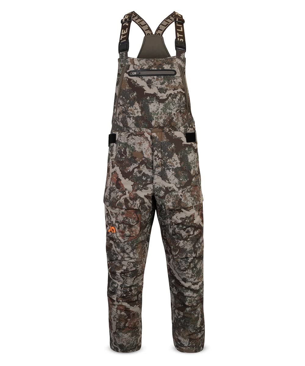 First LiteMen's Sanctuary 2.0 Insulated Bib Pant - Windproof Softshell Camo Hunting Bibs