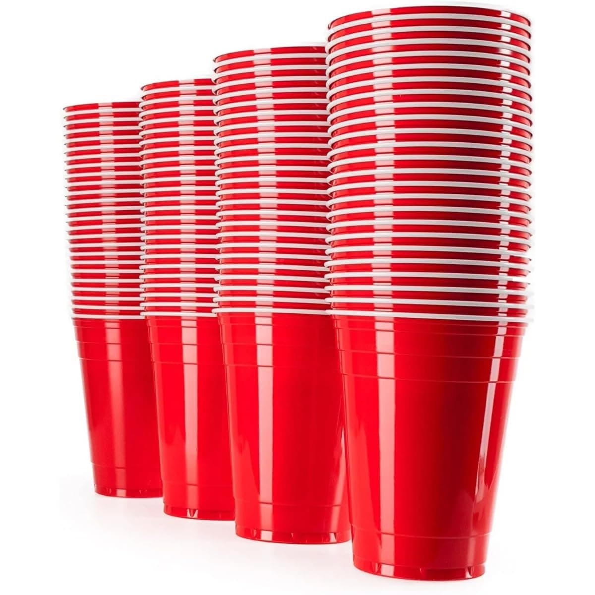 450ml Red Party Cups (50 Pack) – Durable, Leak-Proof & Reusable | Ideal for Beer Pong, Parties, Weddings, Birthdays & Events | Sturdy Disposable Plastic Cups
