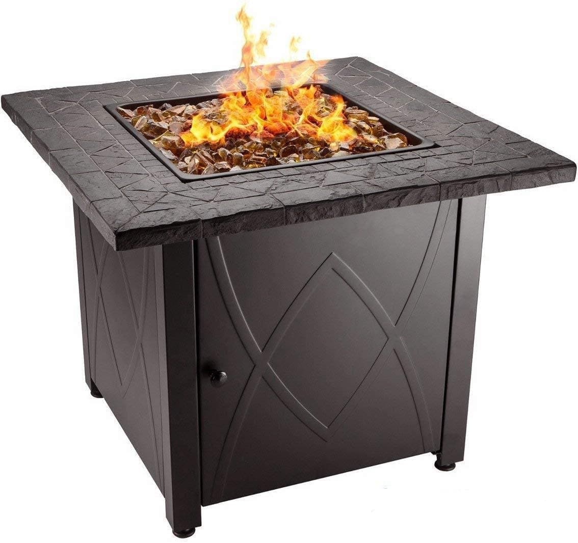 Endless Summer 30" Outdoor Propane Gas Fire Pit Table (Copper Fireglass)
