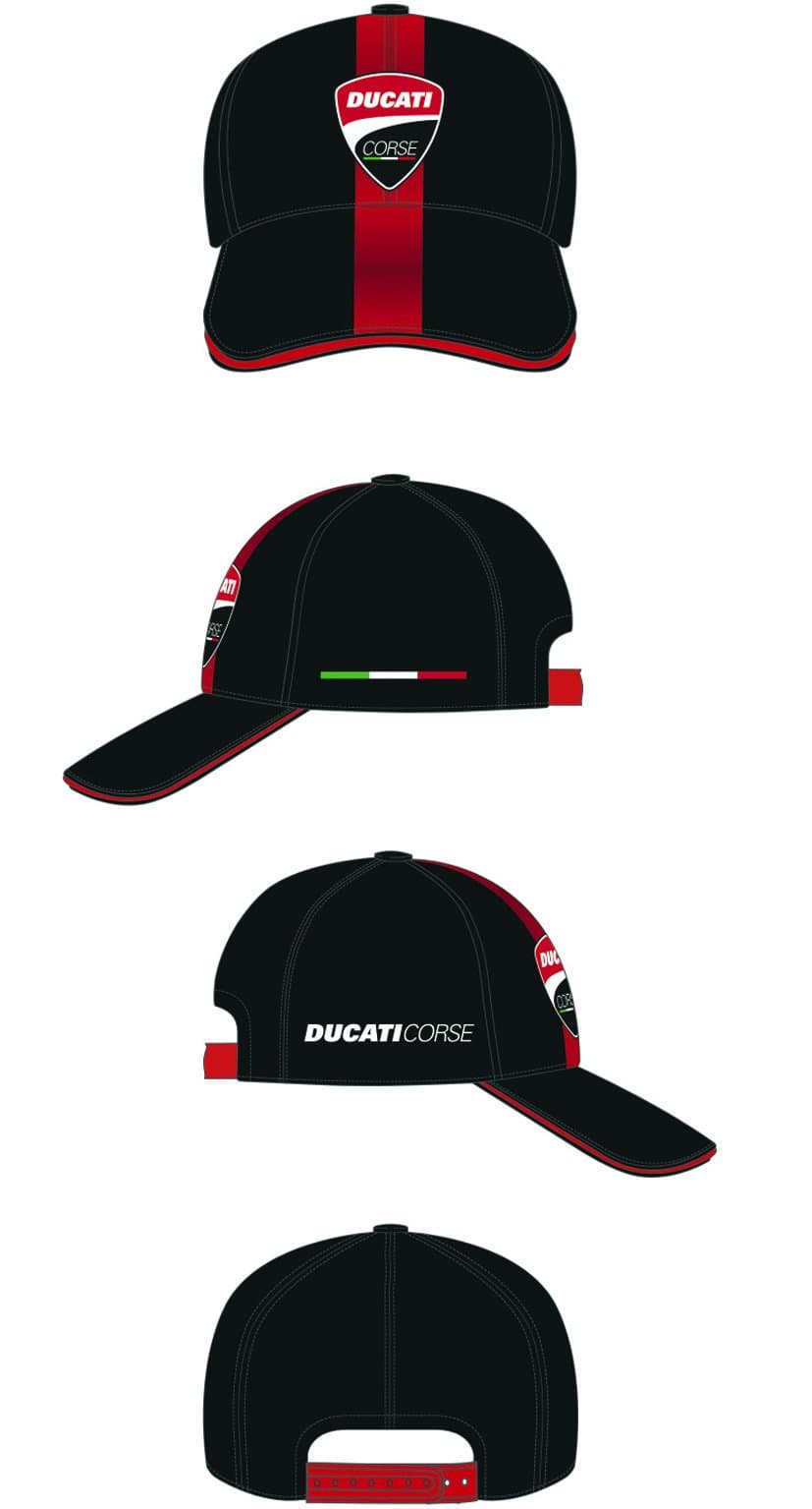 Pritelli 1846004 Ducati Racing Baseball Cap, Carbon