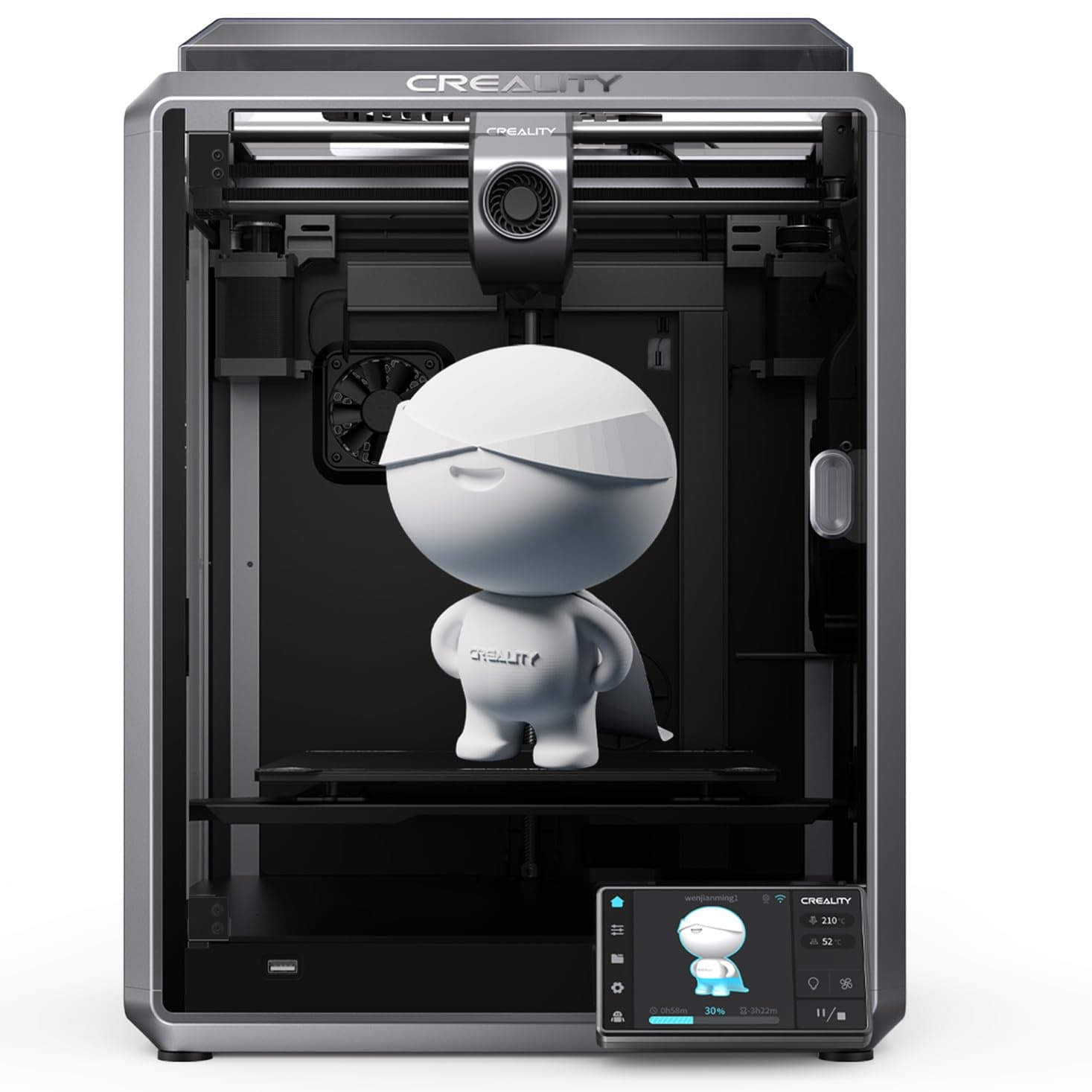 Creality 3D K1 Speedy 3D Printer, 600mm/s Max Speed, 20000mm/s² Acceleration, Auto Leveling, High Precision 3D Printer with Flexible Build Plate, Printing Size 220x220x250 mm