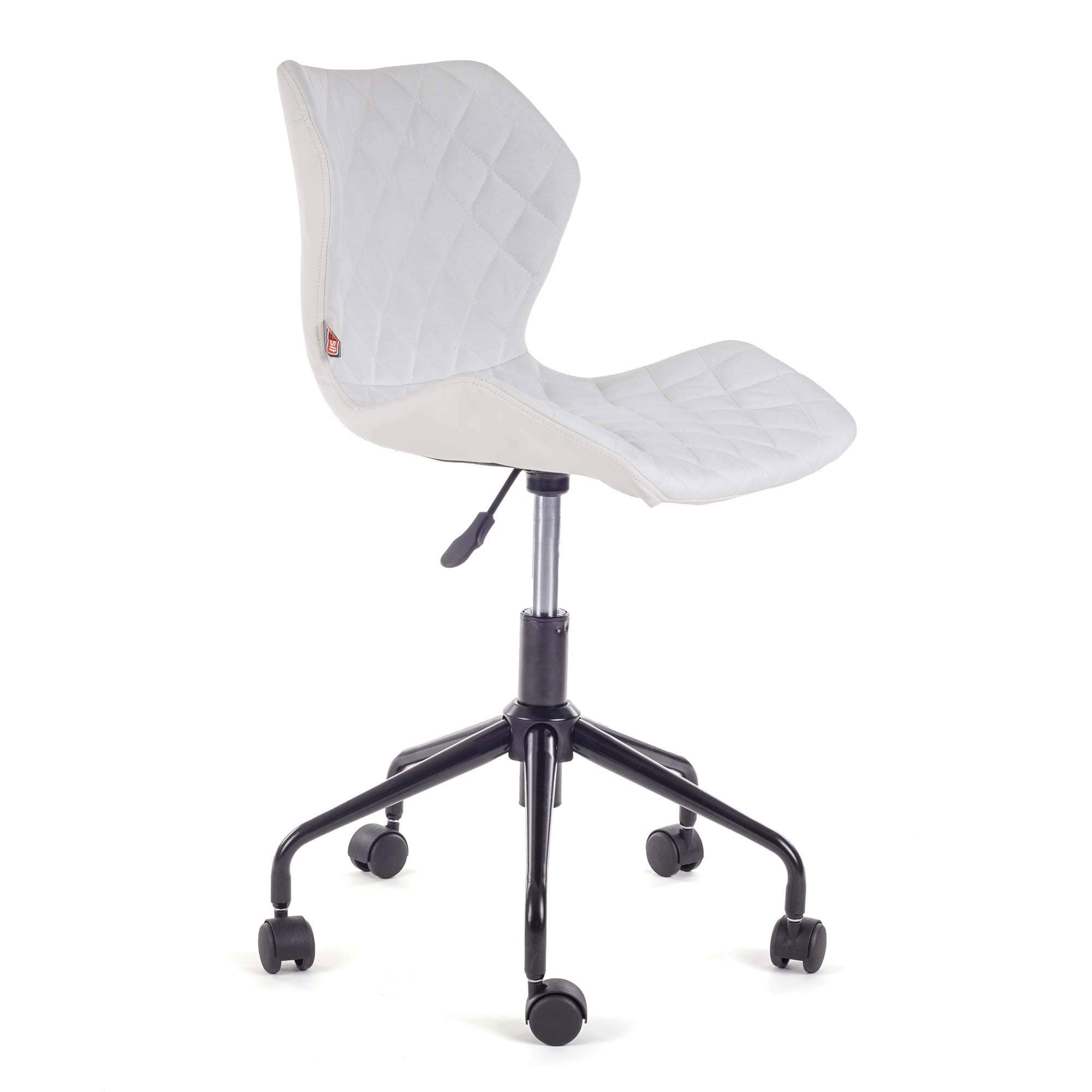 Office Chair adjustable bureau stool computer swivel chair design rotatable back rest desk stool comfortable syntetic leather with wheels INO White by MY SIT