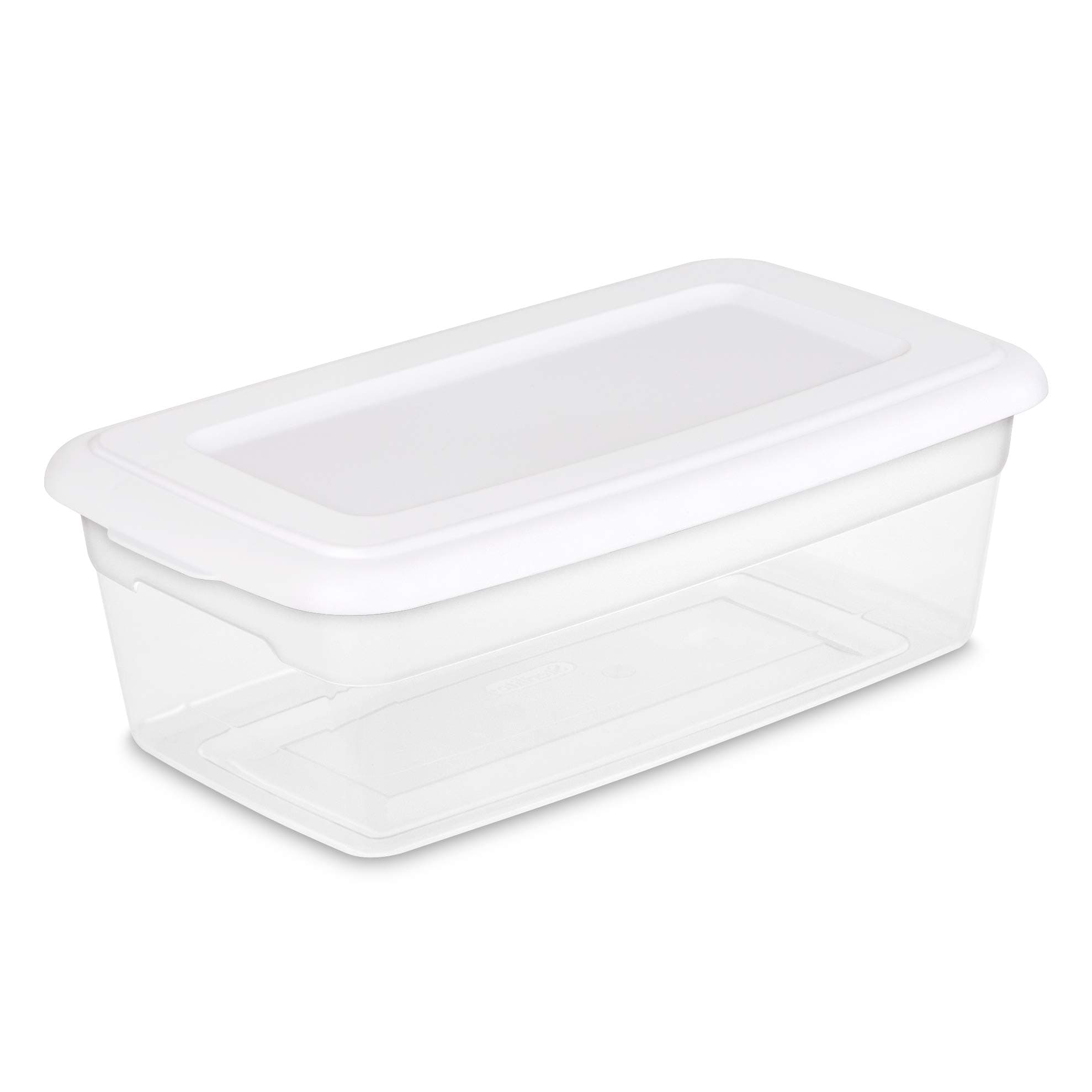 ONE Sterilite 6-Quart Storage Bin Shoe Box - Clear and White