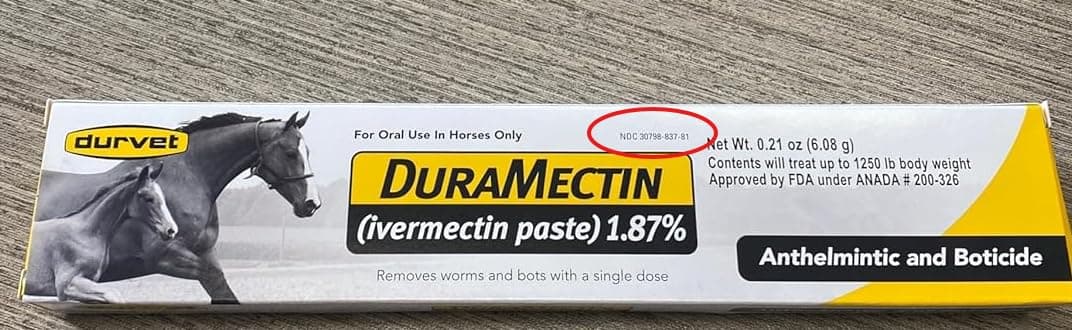 Duramectin Ivermectin Paste 1.87% for Horses, 0.21 oz (Pack of 2)