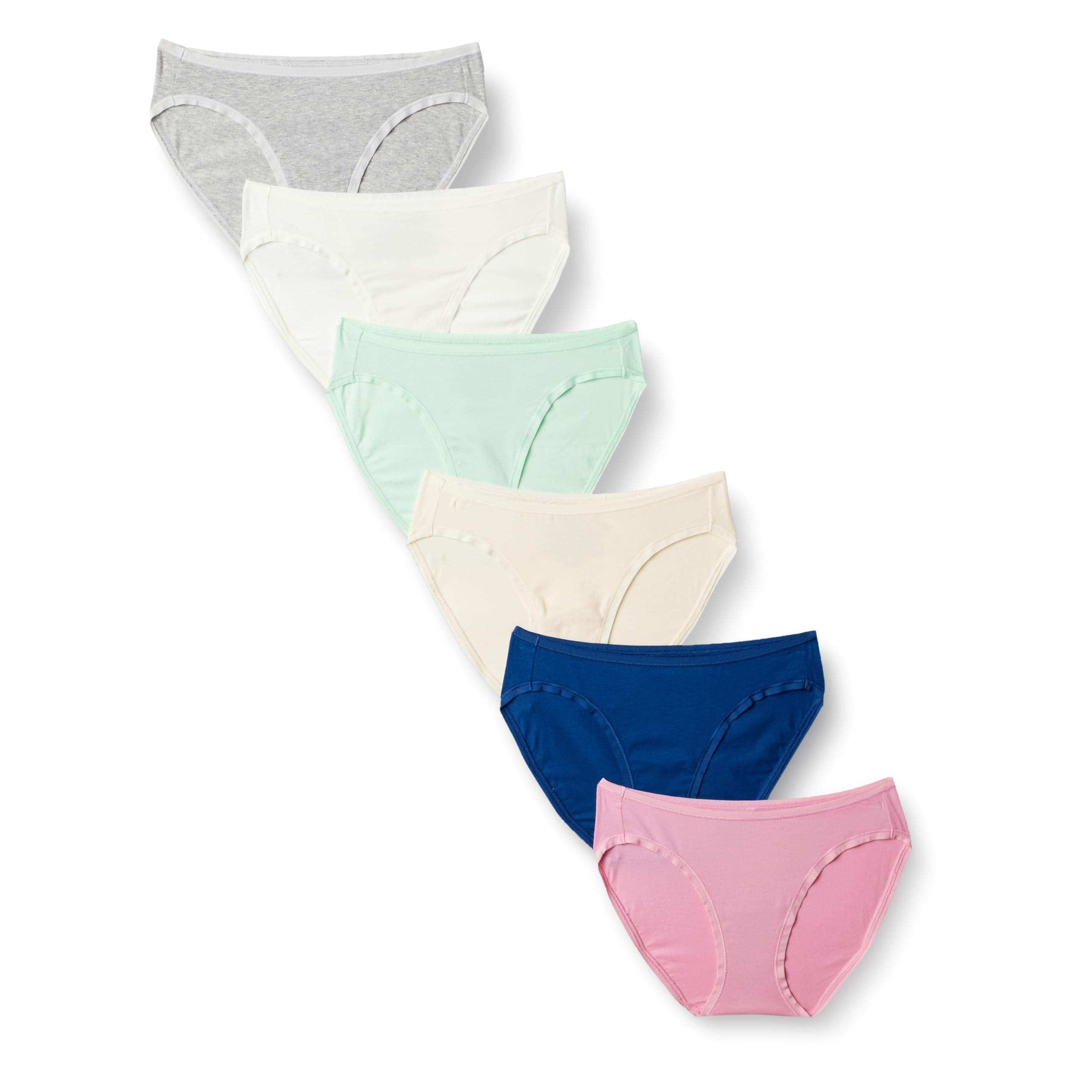 Women's Breathable Cotton Bikini Brief Underwear with Full Coverage, Multipacks