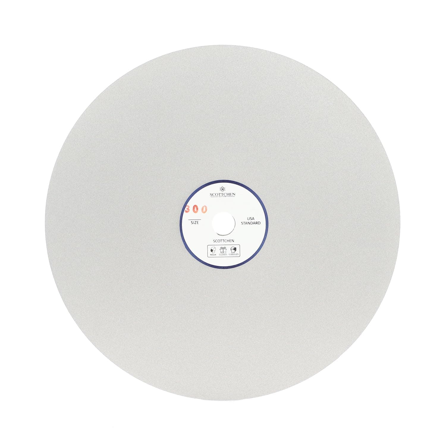 SCOTTCHEN Diamond Grinding Wheel Disc 8" x 1/2" Arbor Hole 300 Grit Abrasive Flat Lap Wheel Sanding Disc for Granite Marble Gem - 1pack