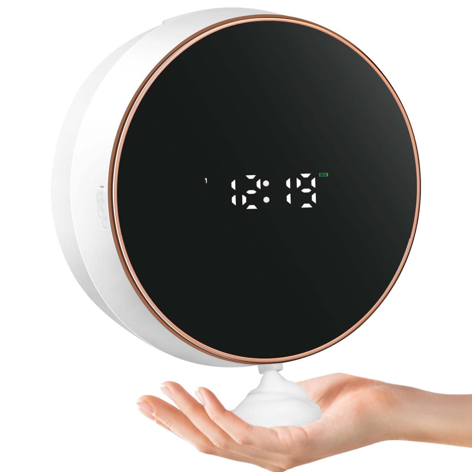 Monstake Rechargeable Automatic Foaming Wall Mounted Soap Dispenser (White)