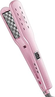 VOLOOM Petite 1” Inch Professional Volumizing Ceramic Flat Iron - Hair Volumizer & Styling Tool with Adjustable Temp & Auto Shut-Off for Lasting Volume for Medium or Fine Hair - Heat Resistant Case