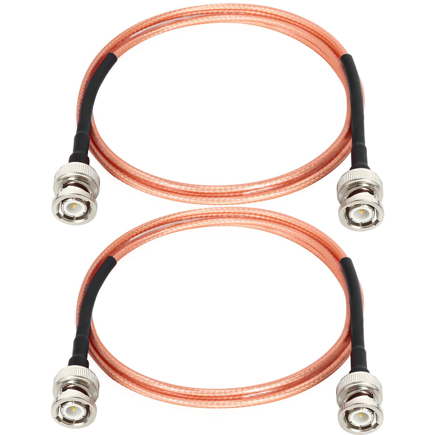 XRDS -RF BNC Cable 4FT, 50 Ohm BNC Cable BNC Male to BNC Male Cable BNC RG316 Antenna Cable for Antenna Scanners or Handheld Ham Radios etc. (2PCS)