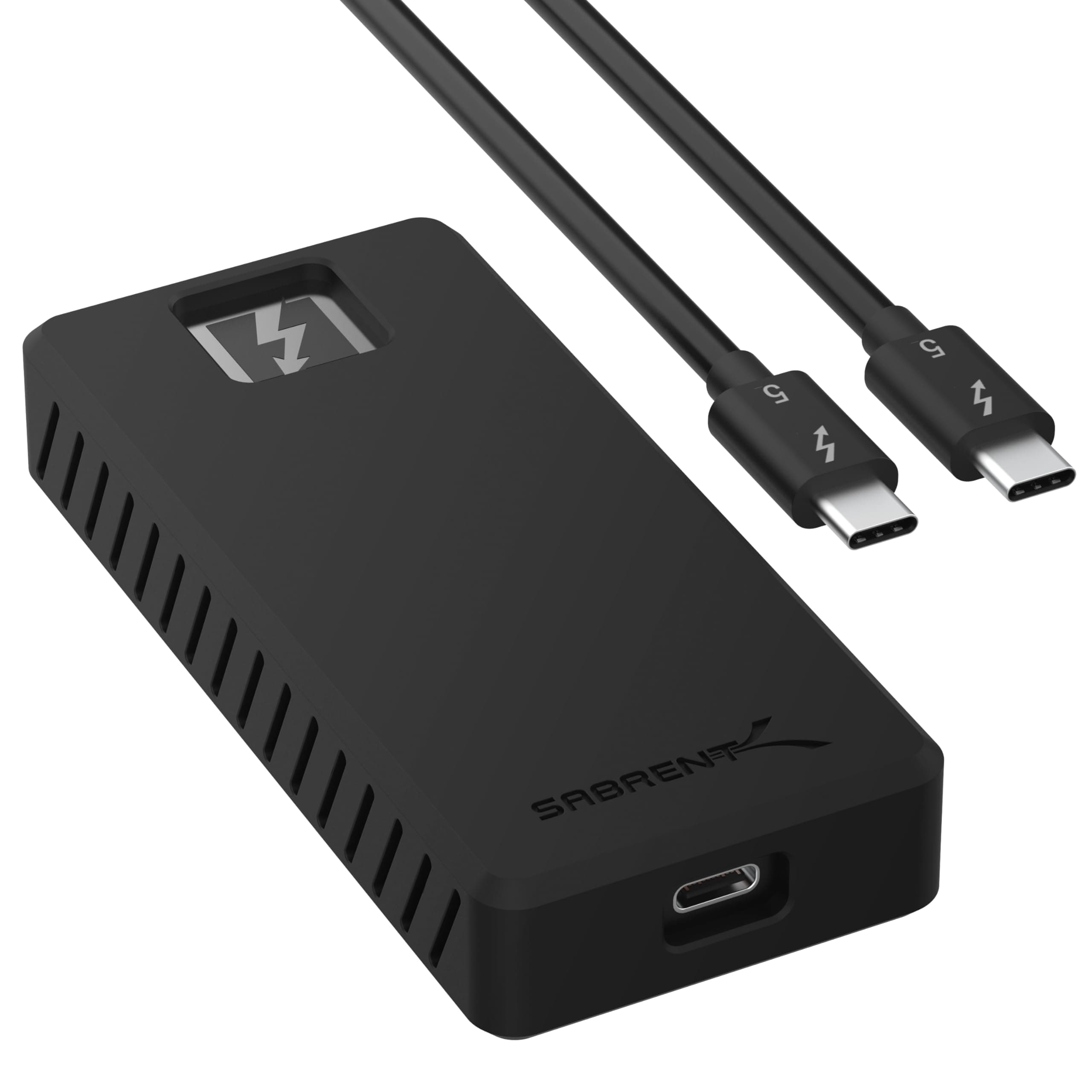 SABRENT Rocket XTRM 5 2TB Thunderbolt 5 Portable SSD, 80Gbps Connection, Up to 64Gbps Transfer, Compatible with TB4 TB3 USB4 USB 3.2 20Gbps 10Gbps 5Gbps, Rugged Aluminum and Silicone (SB-XTM5-2TB)