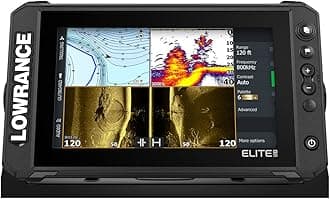 Elite FS Fish Finder with Active Imaging 3-in-1 Transducer, Preloaded C-MAP Contour+ Charts and Protective Cover Bundle