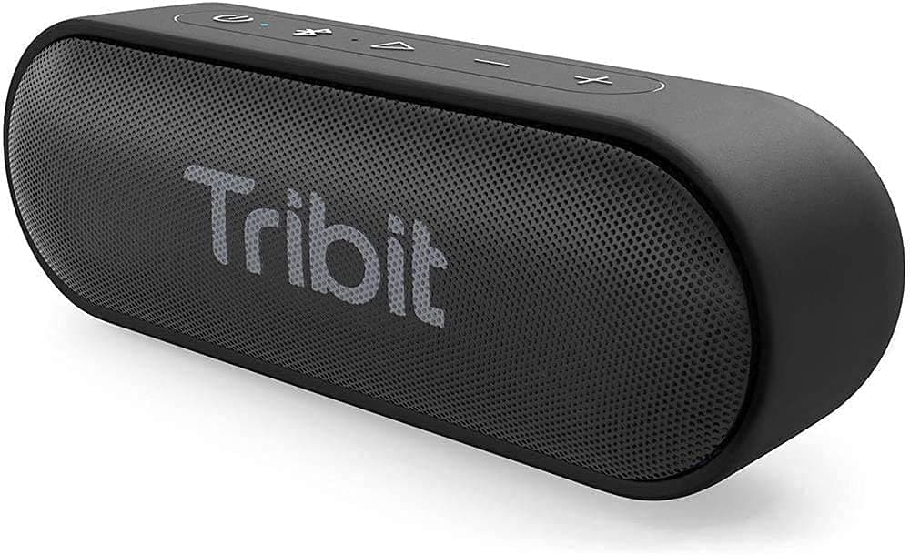 Tribit[Upgraded Version] XSound Go 16W 5.0 Bluetooth Speaker with Loud Sound & Rich Bass, 24H Playtime, IPX7 Waterproof, Wireless Stereo Pairing, Type-C, Portable Speaker for Home/Outdoor/Travel Black