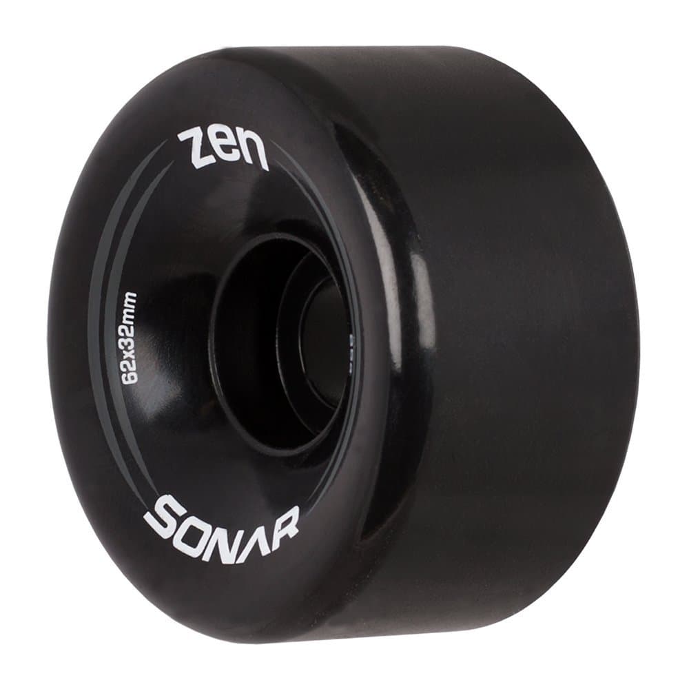 Sonar Wheels - Zen Quad Roller Skate 4 Pack Of 32Mm X 62Mm 85A | Black