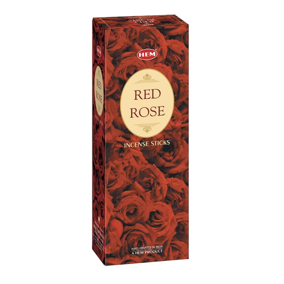 Red Rose Premium Incense Sticks – (120 Sticks, 6 Boxes Inside) - 9 Inches Long,Dispel Negativity, Induce Relaxing Sleep, Spiritual Strength, Aromatherapy, and Strengthen Meditation Practices.