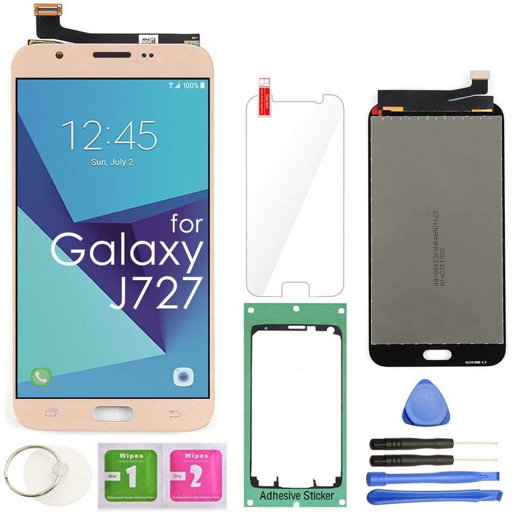 Samsung Galaxy J727 LCD Display Screen Replacement Touch Digitizer Assembly 5.5" for J7 Prime 2017 J727U SM-J727T SM-J727T1 J727R4 J727V J727P Sky Pro SM-J727A SM-J727VL J7 2017 Perx J727PZKASPR(Gold)