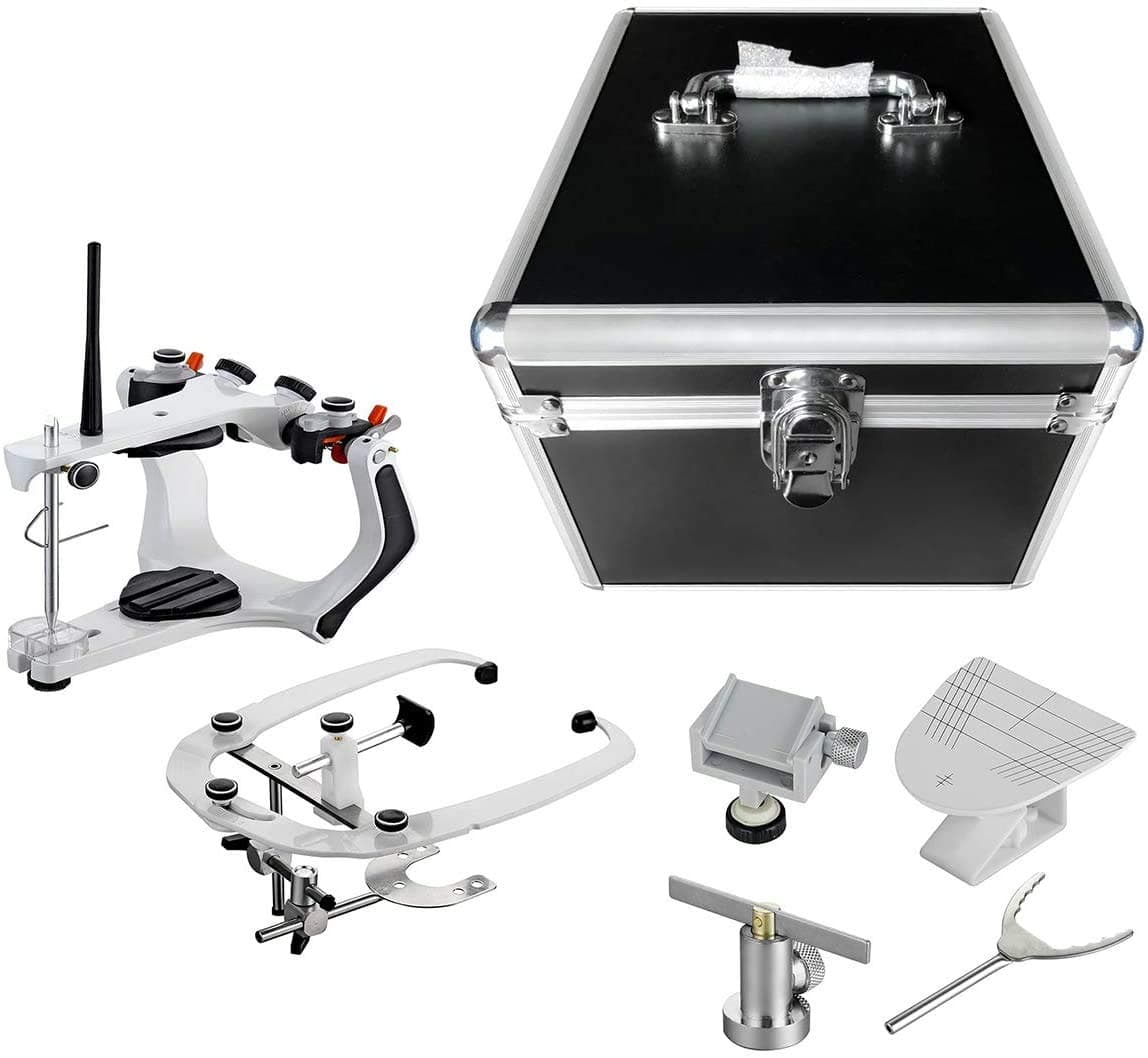 Lab Articulator High Precision Semi-Adjustable with Standard Face Bow Aluminum Box