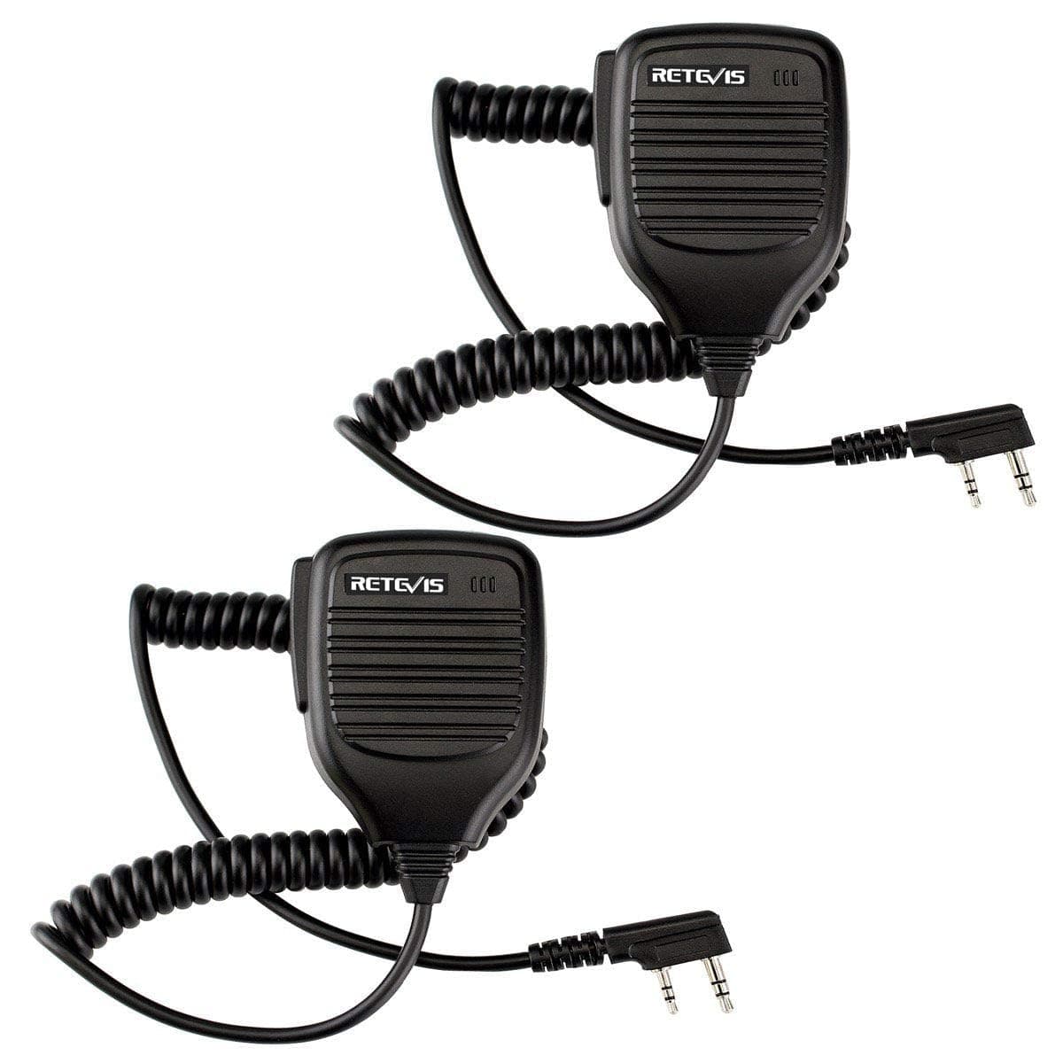 Retevis 2 Pin Handheld Two Way Radio Speaker Mic