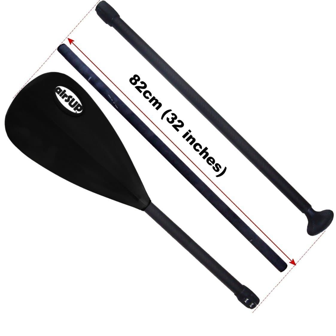 Adjustable 3 Piece Carbon Paddle for airSUP / Stand Up Paddle Surfing and Flat Water, Plastic Blade - total approx 32oz! 62~82.5 inches Vario