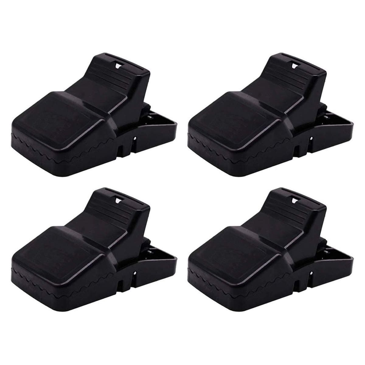Rat Trap 4-Pack Pest Control Mouse Trap, Reusable Safe Sanitary Durable Mess-Free Sensitive Snap Small Mice Traps for Outdoors Indoor, 100% Kill Rate