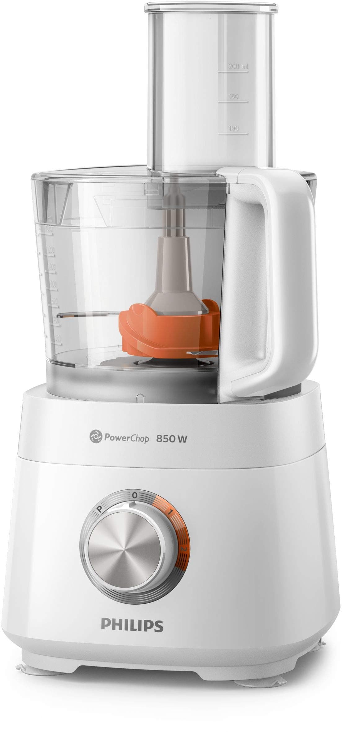 PHILIPS Daily Collection Compact Food Processor HR7520/01, 850W, 30 functions, with Citrus Press & mill. - International Version