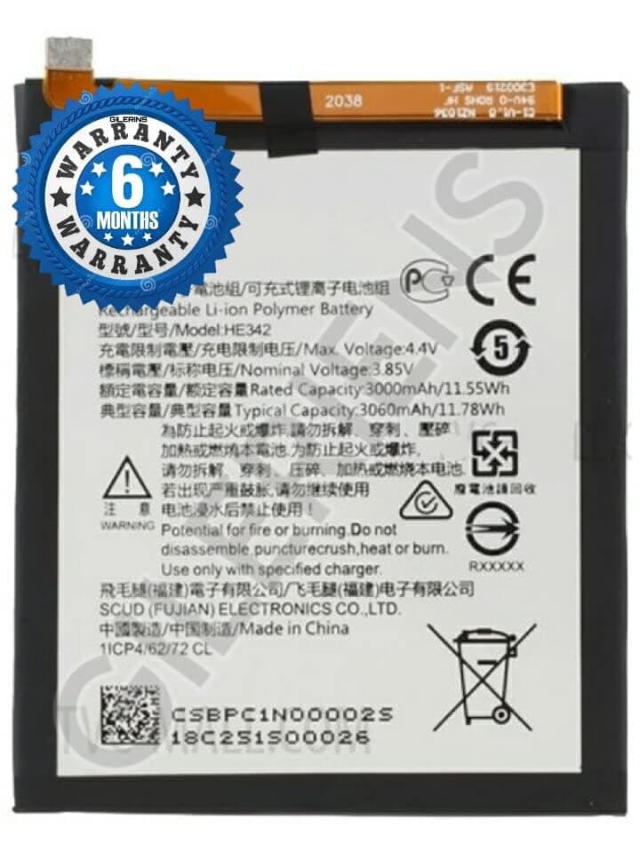 Original HE342 Battery for Nokia 5.1 Plus /6.1 /X6 2018 TA-1099 / X5 TA-1109 Battery with 6 Month Warranty***(SEPHY12)