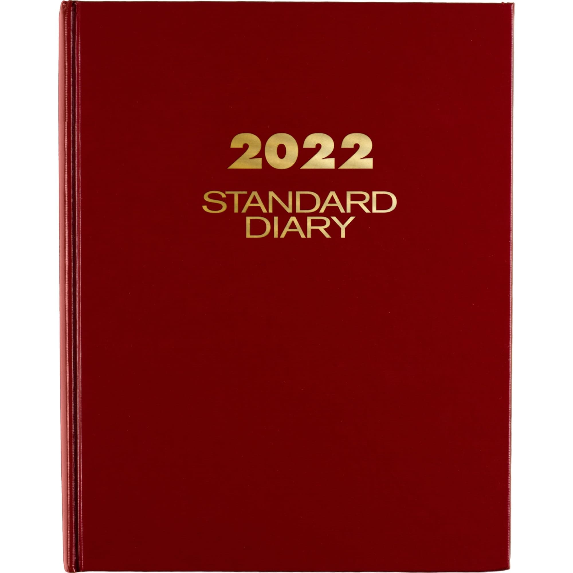 2022 Diary by AT-A-GLANCE, Standard Daily Diary, 7-1/2" x 9-1/2", Medium, Red (SD37413)