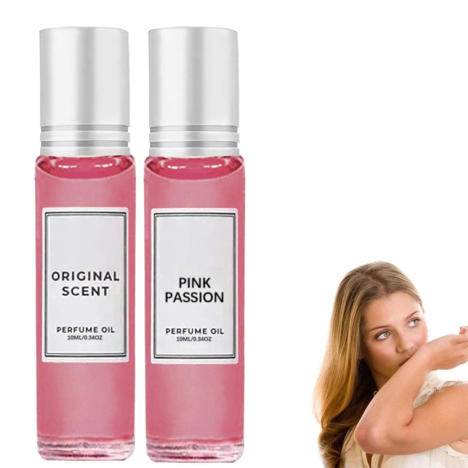 Generisch Pheromone Perfume Women, Roll-On, Enhanced Scents, Release Unique Charm, Pheromone Women's Fragrances (Jasmine + Lily)