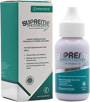 GHOSTBOND Supreme No Shine Poly & Lace Wig Glue - 1.3oz - Extra-Strength Waterproof Adhesive for Poly & Lace Systems - Max Hold for Oily Skin, Humidity & Heat - Invisible Finish, Latex-Free