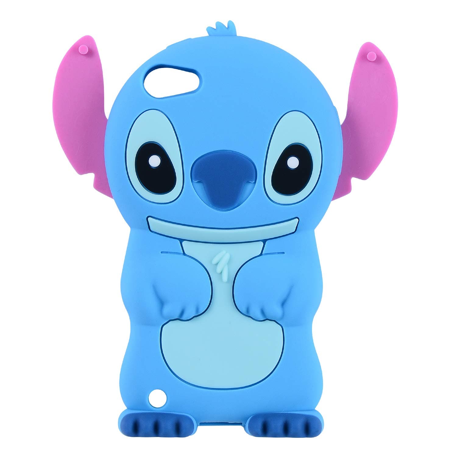 Blue Stitch Case for Apple iPod Touch 6th 5th Generation 3D Cartoon Animal Cute Soft Silicone Rubber Character Cover,Kawaii Animated Funny Cool Skin Cases for Kids Child Teens Guys Girl(Touch 6/5th)