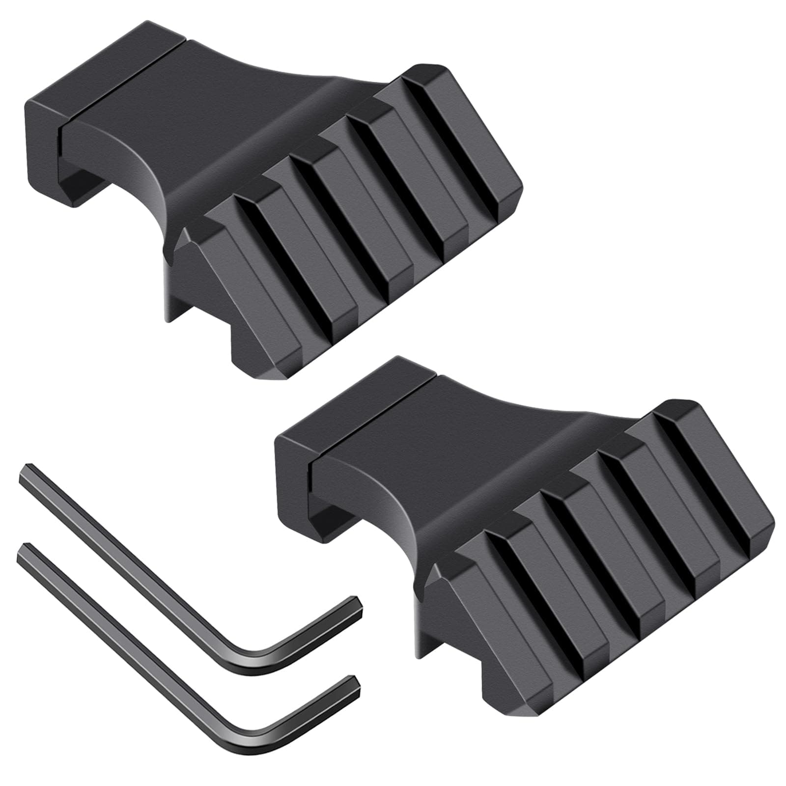 45° Picatinny Offset Rail Mount, 3 4 5 Slots 45 Degree Offset Picatinny Rail Mounts Aluminum Low Profile Adapter for Flashlight Laser Sight Optics