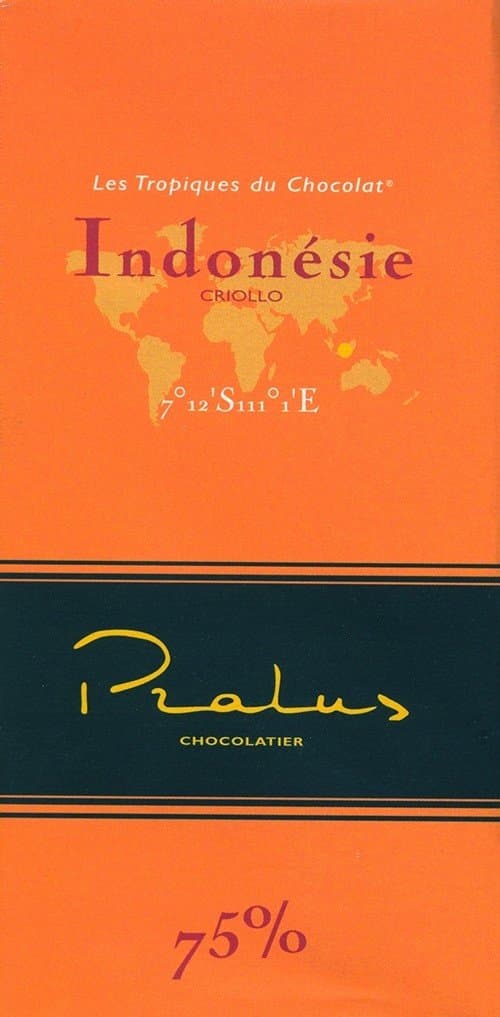 Pralus Indonesie, 75% Dark Chocolate bar