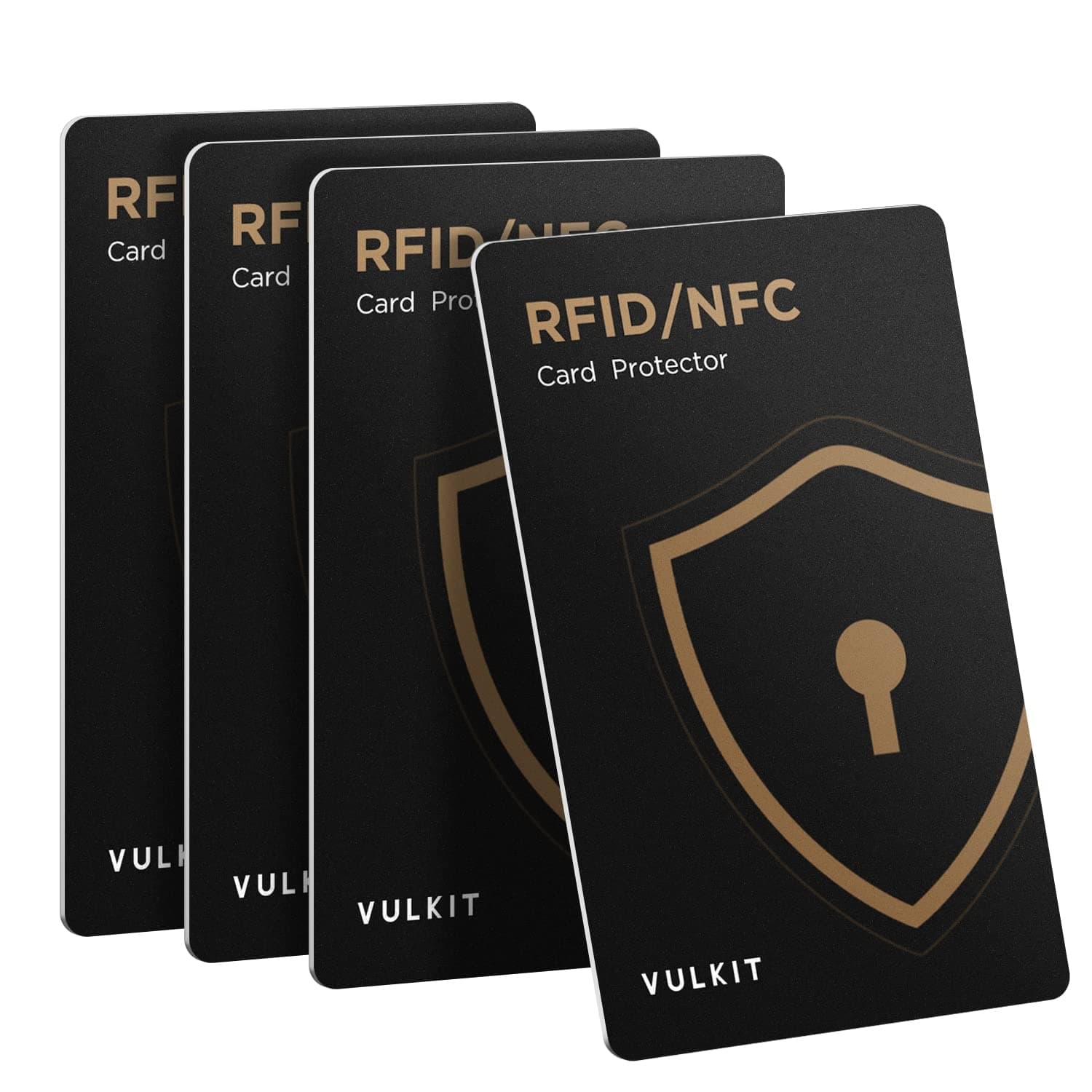 VULKIT RFID Blocking Cards 4 Pack Credit Card Protectors NFC Contactless Cards Protection for Business & Travel Wallet