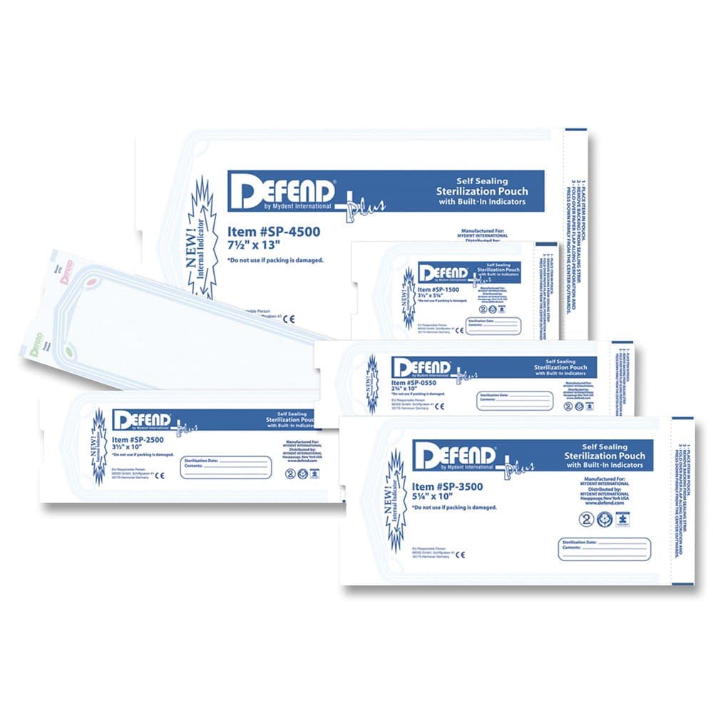 Defend Plus Sterilization Pouches 2-3/4 x 10 (200)