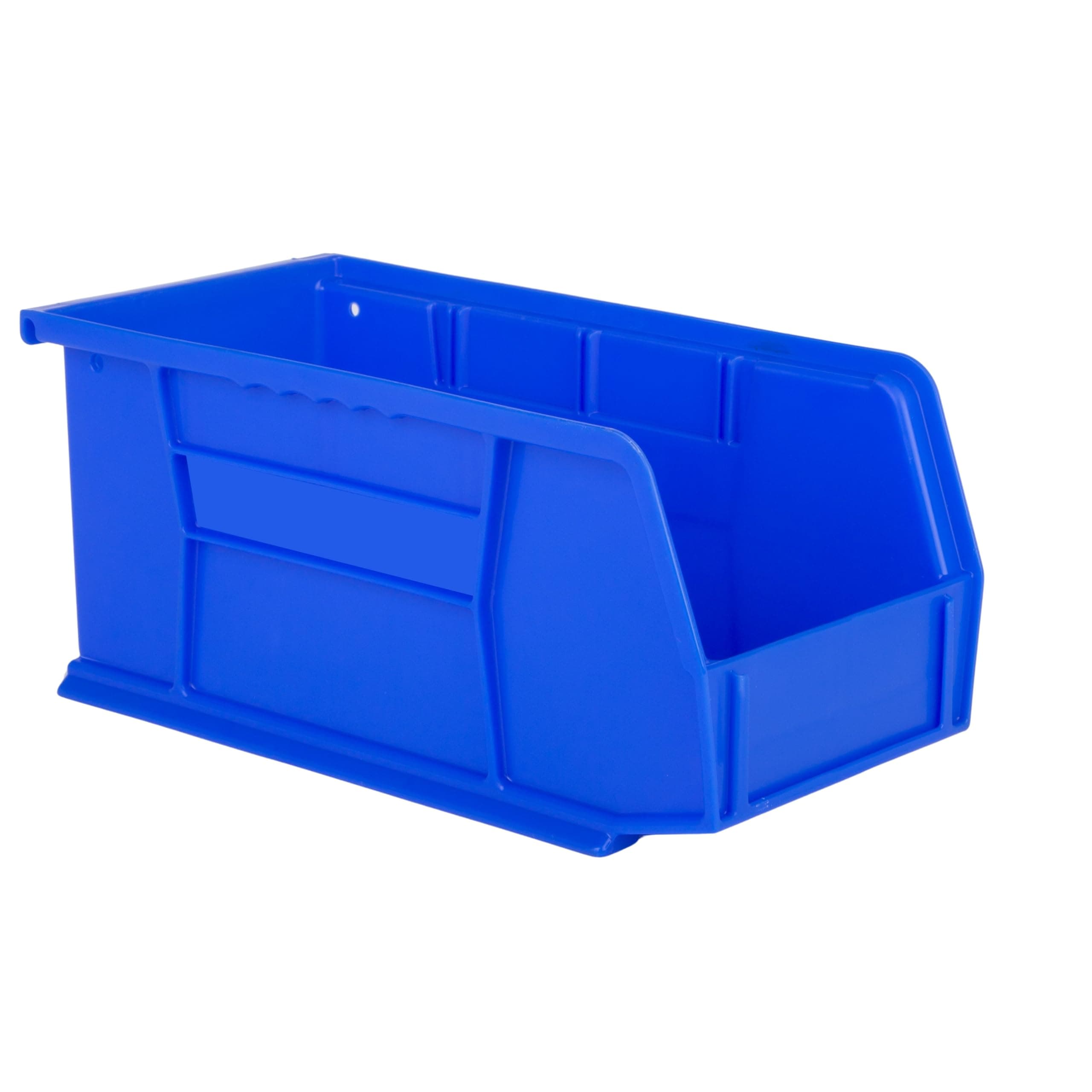 Hudson Exchange 11" x 5-1/2" x 5" Plastic Stackable Storage Bin and Hanging Container (Blue, 1 Pack)